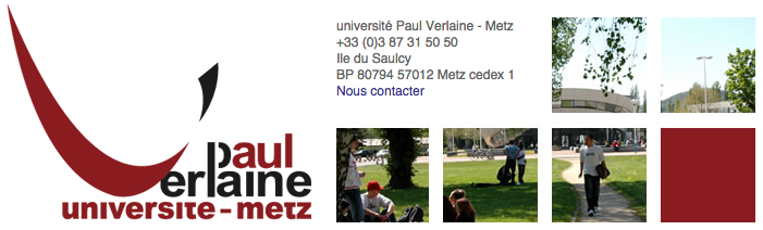 Bandeau du site Internet de l'université Paul Verlaine - Metz.